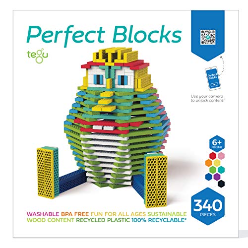 Tegu 340 Piece Perfect Blocks Building Set, Multicolor