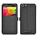 KuGi BLU Advance 5.0 case - BW Style Ultra-Thin PU Leather Case for BLU Advance 5.0 Smartphone. (Black)