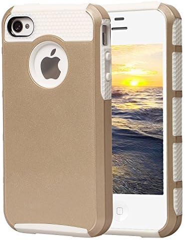 iPhone 4S Case, iPhone 4 Case, AUMIAU Dual Layer Hybrid Slim Armor Defender Case for Apple iPhone 4/4S