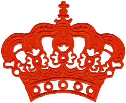 1 X Red Crown Princess Sew-on Iron-on Patches Embroidered Applique Kids Baby Clothes