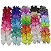 45PCS 3 Inch Toddlers Kids Grosgrain Ribbon Hair Bows for Baby Girl Infant Girls Child Alligator Hair Clips Barrettes