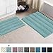 Turquoize Chenille Bathroom Rugs Set Non-Slip Bath Mats for Bathroom Extra Soft Shaggy Bath Mats for Bath Room Floor Indoor Mat for Kitchen/Entryway (20