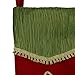 Valery Madelyn 21 inch Farmhouse Burlap Christmas Stockings with Christmas Flower and Plush Cuff Trim, Themed with Tree Skirt (Not Included)