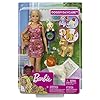 Barbie-Doggy-Daycare-Doll-Pets-Amazon-Exclusive Barbie FXH08 Doggy Daycare Doll, Blonde, and Pets Playset with 4 Dogs, Including One Puppy that Poops and One that Pees…