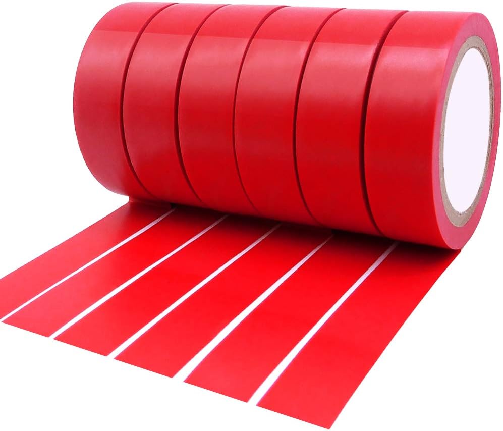 ALBOYI 6 Rolls Red Electrical Tape - Image 5