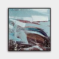 Framed Canvas Wall Art Modern Texture Painting Canvas Prints Home Artwork Decoration for Living Room,Bedroom - 16x16 inches