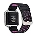 Lwsengme Fitbit Blaze Replacement Band,Silicone Watch Strap Adjustbable Wrist Band for Fitbit Blaze not Include Frame (Blake/Purple)