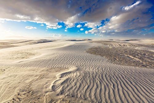 Desert Photography Print - Fine Art Picture of White Sands Under Blue Sky in Southern New Mexico Southwest Home Decor 4x6 to 30x45