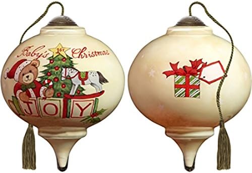 hand painted baby's first christmas ornament