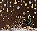 pinkblume Christmas Decorations Clearance-Metallic 3D Xmas Tree Garland,3D Hanging Large Snowflake,Paper Star Banners for Gold and Silver Christmas,New Year,Holiday Party Decorations