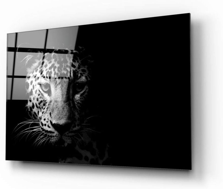 insigne Leopard UV Printed Glass Painting 110x70 cm