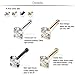 Jstyle 22G 4 Pcs Stainless Steel Nose Studs Rings Piercing Body Jewelry 1.5mm 2mm 2.5mm 3mm