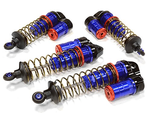 Integy RC Model Hop-ups C26073BLUE Billet Machined Piggyback Shock (4) Associated RC10B5M (ASC90003)