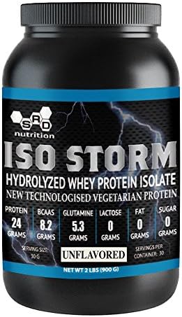 ISOSTORM HYDROLYZED WHEY PROTEIN ISOLATE VEGETERIAN , UNFLAVORED 2 LB