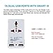 LURICO UK Travel Adapter Plug with 2 USB (1A) Charging Ports Grounded Built in Surge Protector and Light Indicator - Plug Type G for Great Britain, Hong Kong, Singapore & More