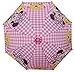 Disney Minnie Mouse Boutique Pink and White Polyester Gingham Flower Umbrella