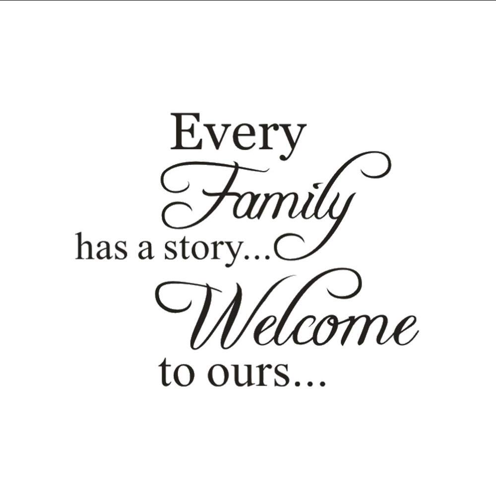 Cada familia tiene una historia Cita Pegatinas de pared Vinilo ...