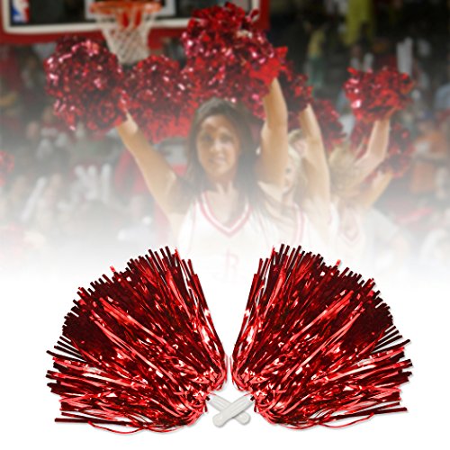 image for Creatiee 1 Dozen Premium Cheerleading Pom Poms, 12Pcs Hand Flowers Che