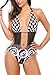 Avidlove Women's Sexy One Piece Padded Swimsuit Polka Dot Monokini Bathing Suit
