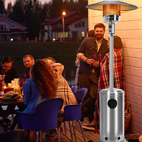 Bathonly Environmentally Safe Patio Heaters Garden Heater with Wheels,Commercial Outdoor Patio Heater Propane