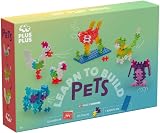 PLUS PLUS Building Blocks Toy Learn to Build Pets 275 Pieces Guidebook