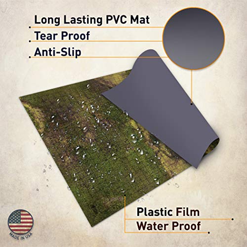 Battle Grid Game Mat Ultra Durable Polymer Material RolePlaying