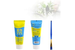 GONETRE 100g Bonsai Grafting Paste Plant Wound Healing Agent with Brush Pruning Paste