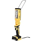 Cordless LED Work Light for DeWalt 20V Battery &ndash; 2400LM Portable Work Lamp for Garage Car Repair &amp; Camping | 2 Light Modes + Red SOS Flash 180&deg; Adjustable USB Power Bank | Tool Only Not Made by DeWalt