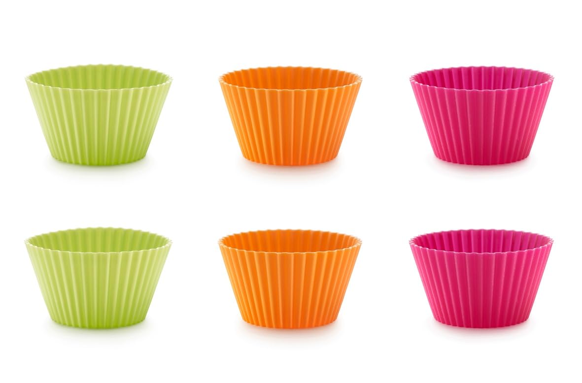 Lékué 200 ml American Muffin Cup, Pack of 6, Multi-Colour