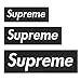 3 Pack Supreme Patches Sew on or Iron on Multi Size Patch Embroidered DIY Applique Badge Decorative (Black)