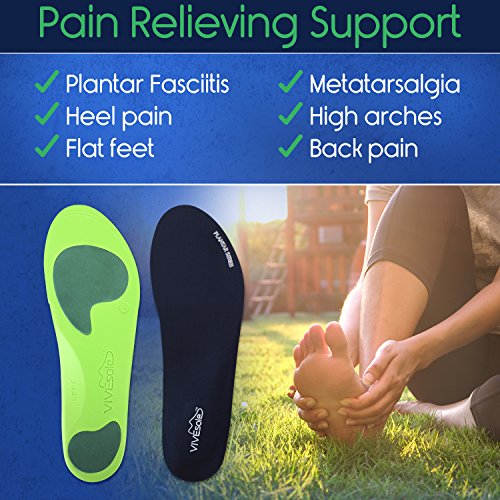ViveSole Plantar Fasciitis Insoles - Foot Arch Support Orthotic - Firm Foam Shoe Inserts for Men, Woman, Work, Running - Fits Boots and Sneakers - Thumbnail 2