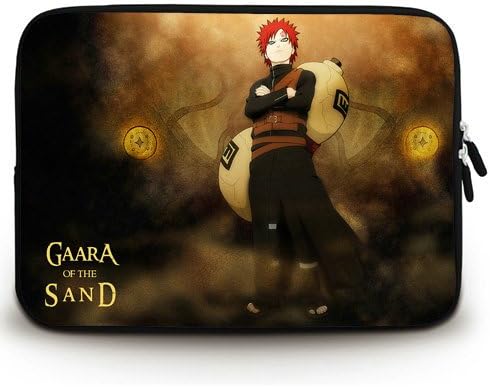 Anime Laptop Sleeve with Naruto(17) Patterns Waterproof Canvas Fabric 15 15.6 Inch Laptop Bag Case Cover(Twin Sides)