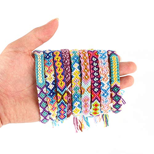 Mooerca 16 PCS Colorful Nepal Woven Friendship Bracelets, Braided Ankle Bracelets, Bracelets fit for Girls, Women, Kids, and Men - Adjustable - Mix Color Random - Thumbnail 7