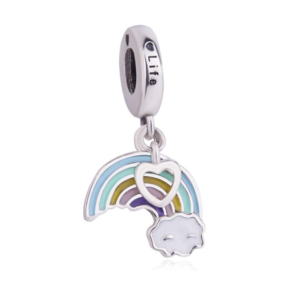 925 Sterling Silver Rainbow Charm Sun Charm Star Charm Heart Charm Birthday Charm for Pandora Charm Bracelet
