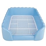 Z ZTDM Blue L size Dog Pet Indoor Home Pet Potty Training Toilet With Fence for Pet Cat Puppy Dog