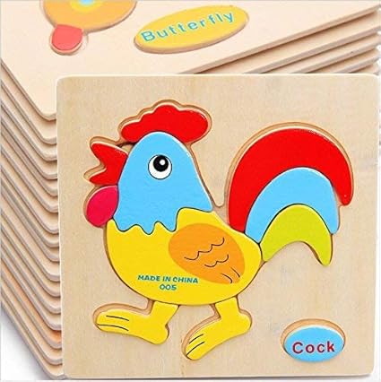 Storio Wooden 3D Puzzle Educational Toys (Set of 12 Puzzle Board) , Colorful Learning Educational Board for Kids