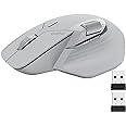 Rapoo MT760Mini Bluetooth Wireless Mouse - Bluetooth 5.0 and 2.4GHz Multi-Mode Connection, Support 4 Devices, M+ Cross Computer Technology, 11 Programmable Buttons,Light Grey