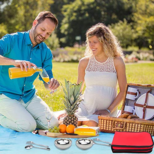 image for Hysagtek 6 Pcs Portable Stainless Steel Travel Camping Outdoor Utensil