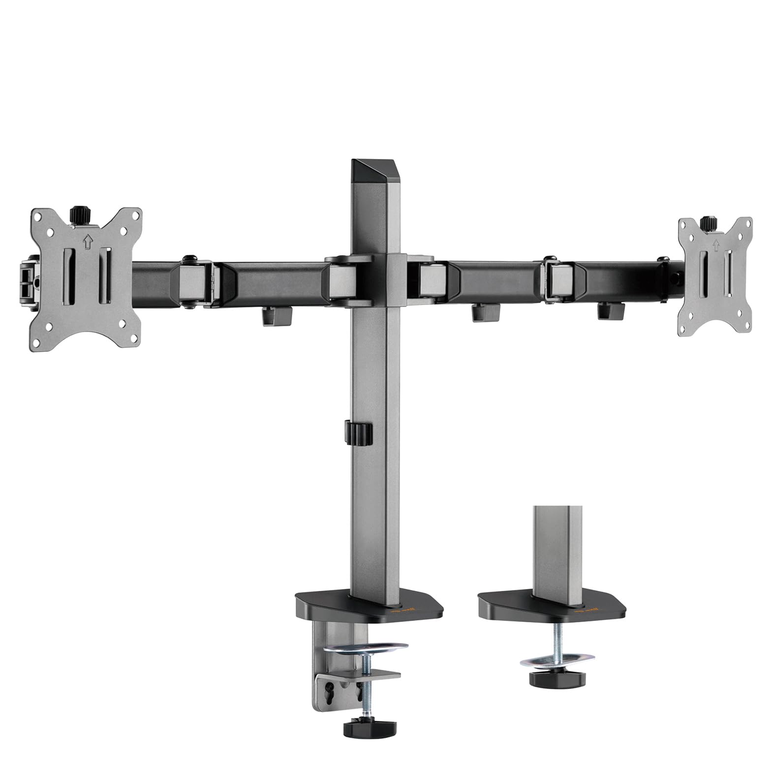 my wall HL50-2L Dual Monitor Desk Mount 43.2 cm (17) - 81.3 cm (32) Silver, Black Tilt, Rotatable
