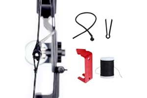 SPG Archery Peep Sight, 1/4" 3/16" Aluminum Peep Sight or Tubing peep Sight with Bowstring Splitter for Archery Compound Bow