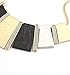 HSWE Women's Statement Bib Collar Necklace Enamel Tricolor Chunky Necklace Earrings Set
