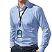 5 Pack of Neck Lanyards with Detachable Buckle, Enhanced Model Hook and Quick Release Tether - Ideal for ID Badges, Keys, Cell Phones, USB Sticks, Whistles, etc. - Strong Nylon - One Size Fits All
