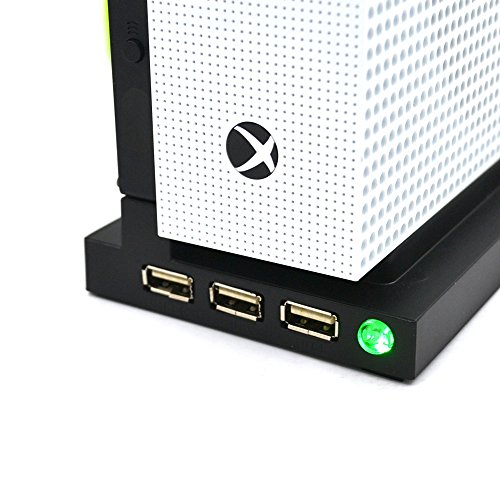 Xbox One S Vertical Stand with Cooling Fan, FastSnail Vertical Stand