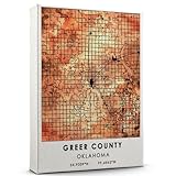 Greer county Map Poster, Wisconsin Map Art