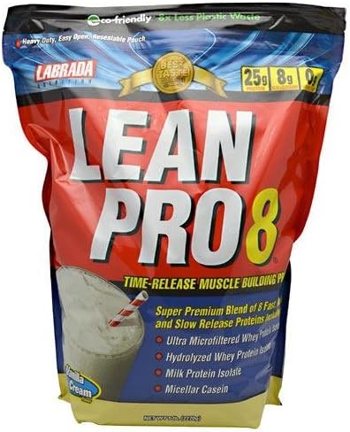 Labrada Nutrition Lean Pro8 - Vanilla Ice Cream - 5lb (2270g)