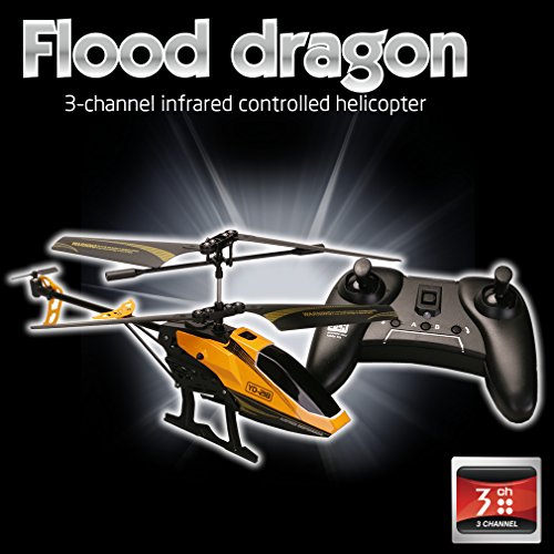 ATTOP YD-218 3 Channel Infrared Remote Control Helicopter with Built-in Gyro Mini RC Heli with Smoothly Hovering Performance (Orange)