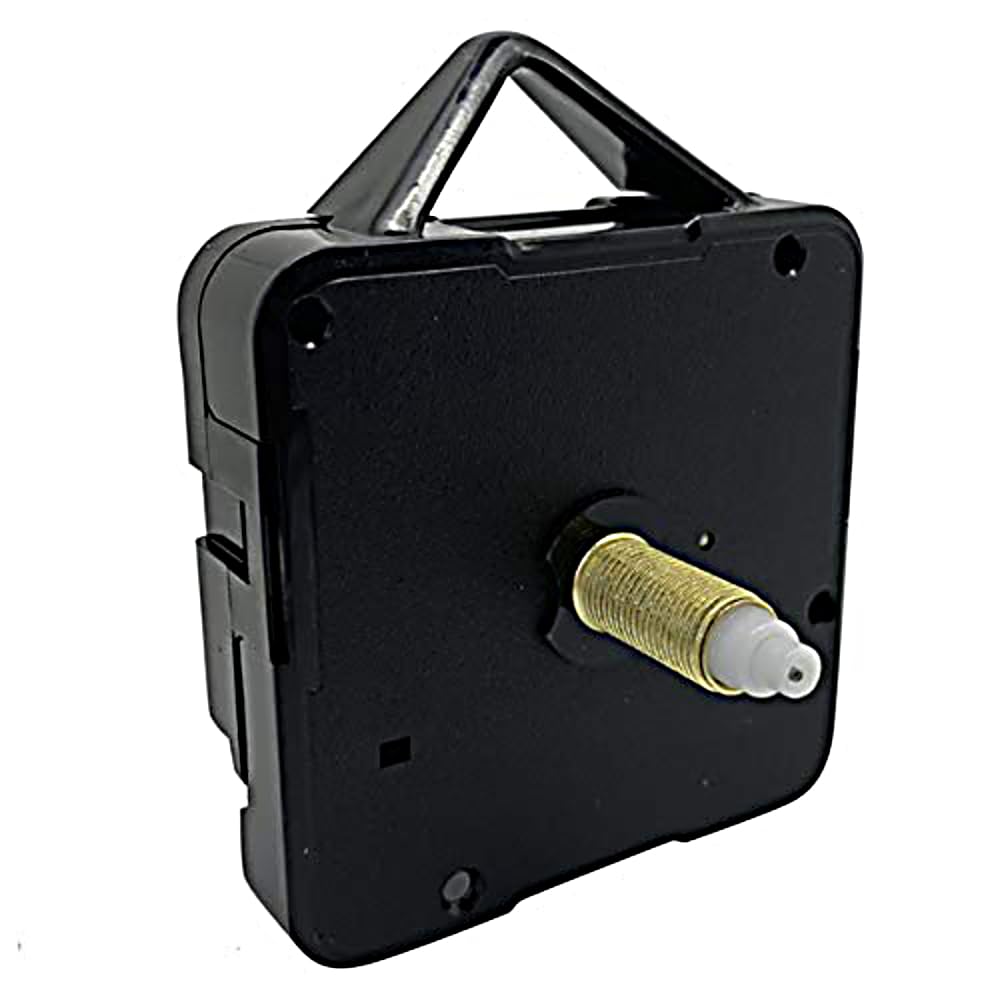 New Replacement Ticking Quartz Clock Movement Mechanism Motor Battery Operated For Repair ROHS (Long - Gold Thread 13mm - Total Spindle 21mm)