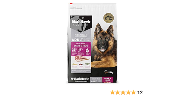 black hawk lamb and rice adult 20kg