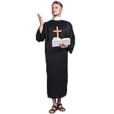 EraSpooky Men's Priest Halloween Costume, Onesize