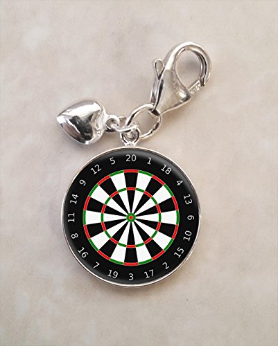 Dartboard .925 Sterling Silver Charm - Thumbnail 2